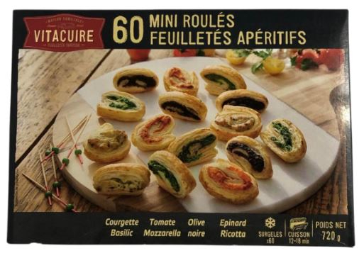 Mini roulés feuilletés assortis 