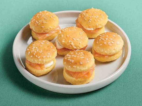 Mini burger saumon