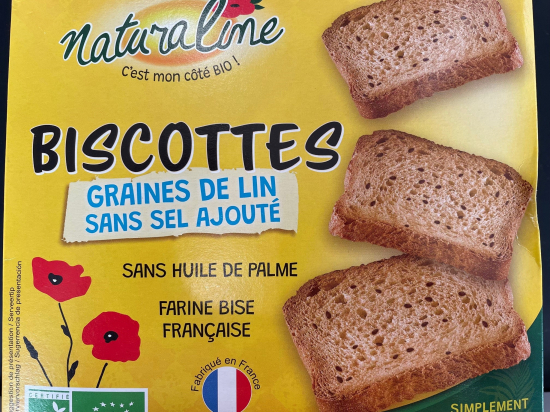 Biscottes aux graines de lin sans sel 