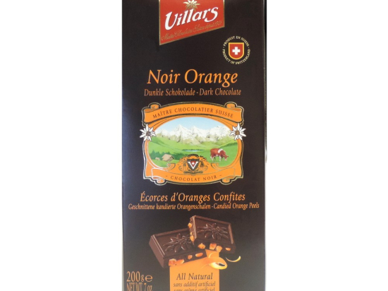 Chocolat Noir à l'écorce d'Oranges confites - Villars