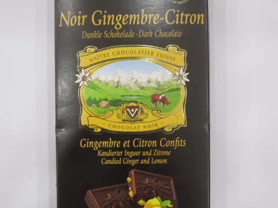 Chocolat Noir Gimgembre et Citron - Villars