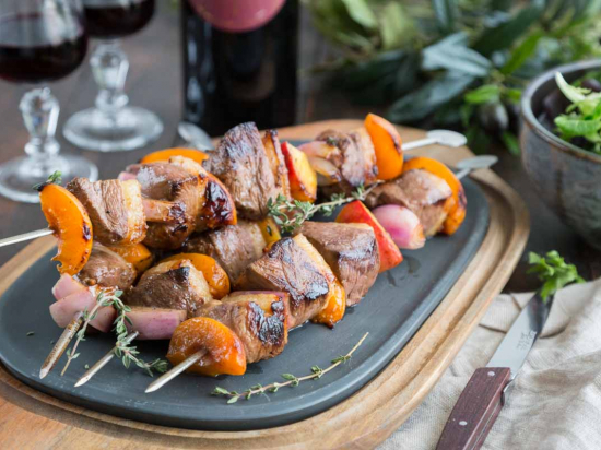 Brochettes de magret de canard  