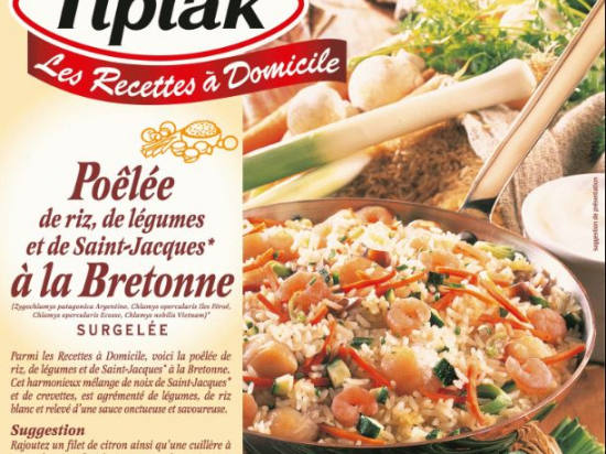 Poêlée de riz, légumes et Saint-Jacques à la Bretonne