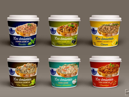Les Émiettés Thon Cuisiné aux Olives Noires - 150g 